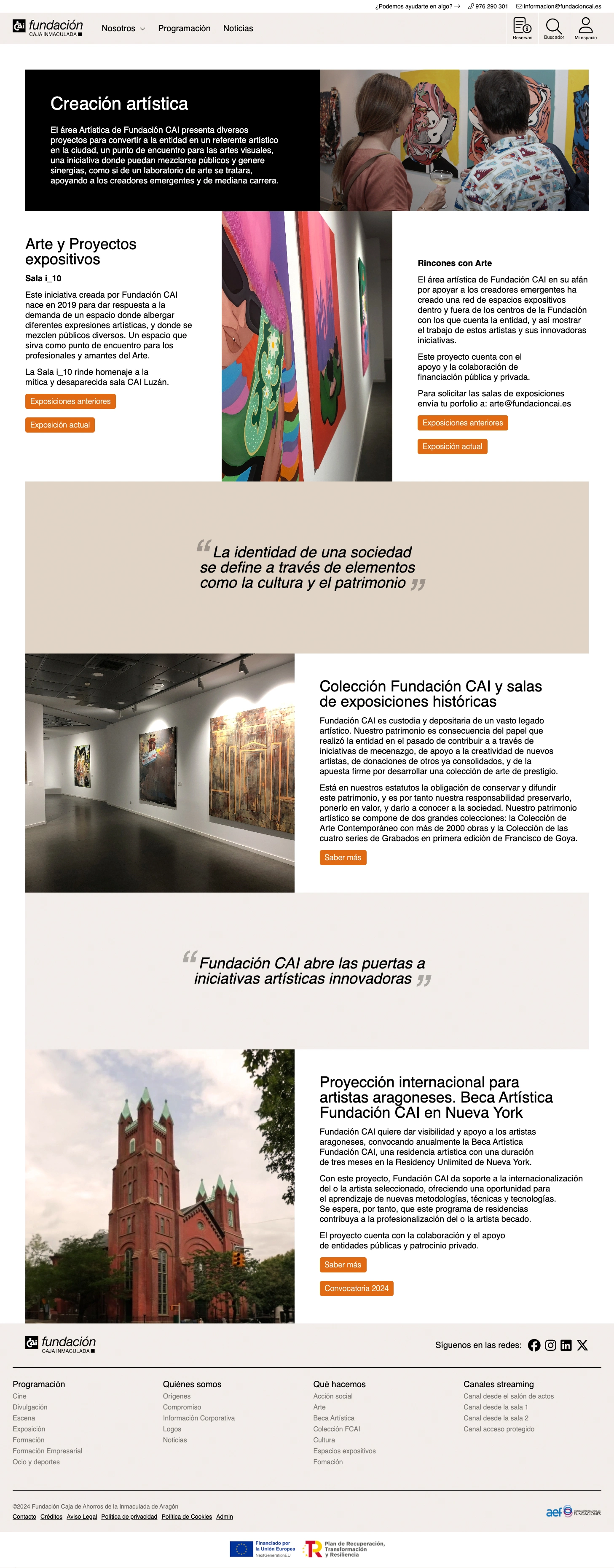 Fundación CAI - Custom software for internal management of the Foundation.