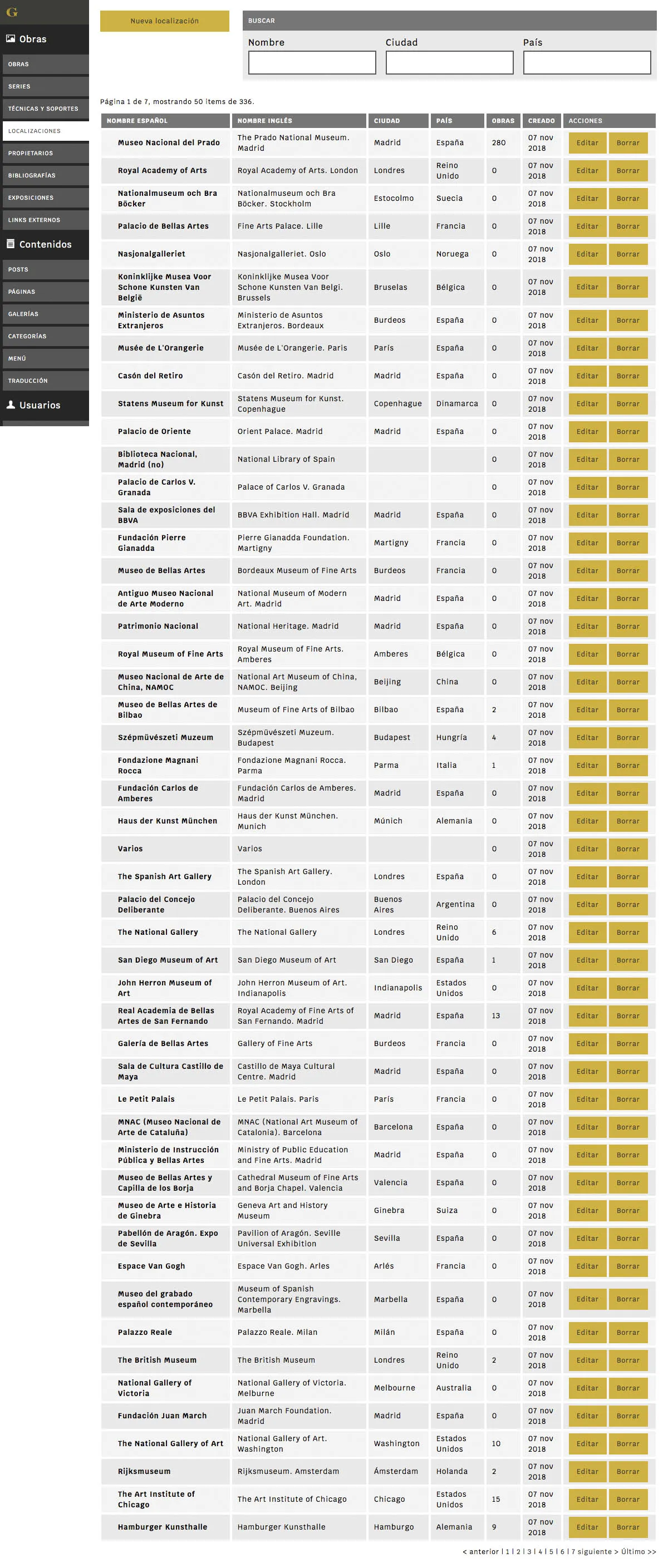 Fundación Goya - Website and backend design for a cultural project.